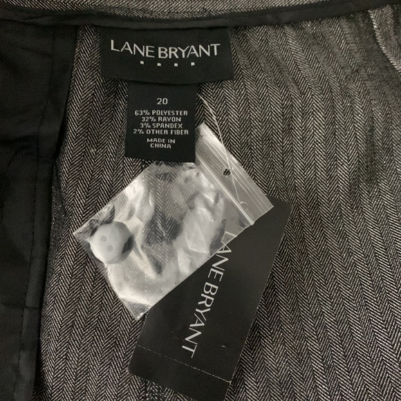 Lane Bryant metallic sexy black grey stripe pant outlet exclusive NWT plus sz 20 - Picture 5 of 13